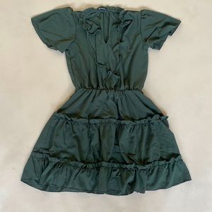 NEW green ruffle dress